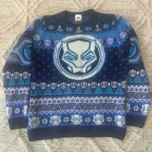 Wakanda Forever Christmas Sweater Size L